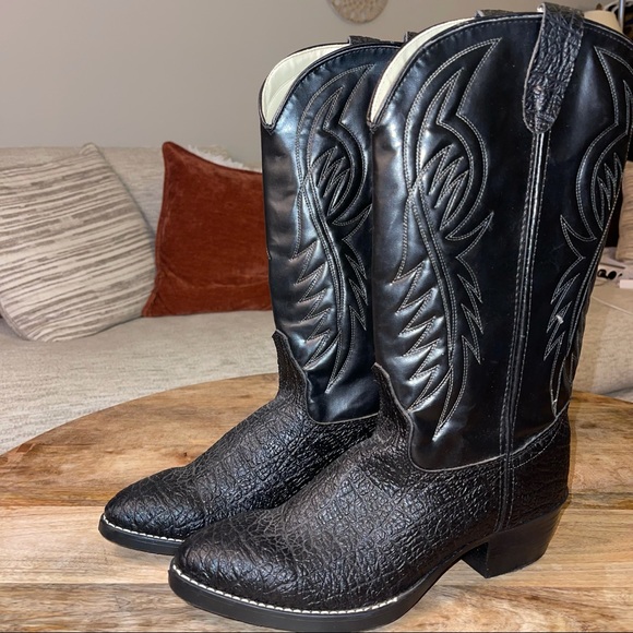 VINTAGE BRONCO COWBOY BOOTS - Picture 1 of 9